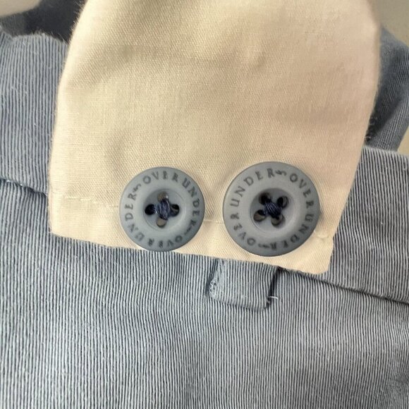 Over Under Mens Shorts Size 40 Blue Stretch Flat Front Chino Made in USA - Picture 5 of 5